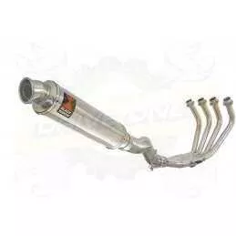 XJ6 Diversion F & N 2009-2015 Passage Haut Décatalyseur Ligne complète & Silencieux Rond En Inox 350mm