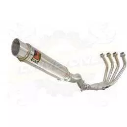 XJ6 Diversion F & N 2009-2015 Passage Haut Décatalyseur Ligne complète & Silencieux Rond GP Style En Inox 350mm