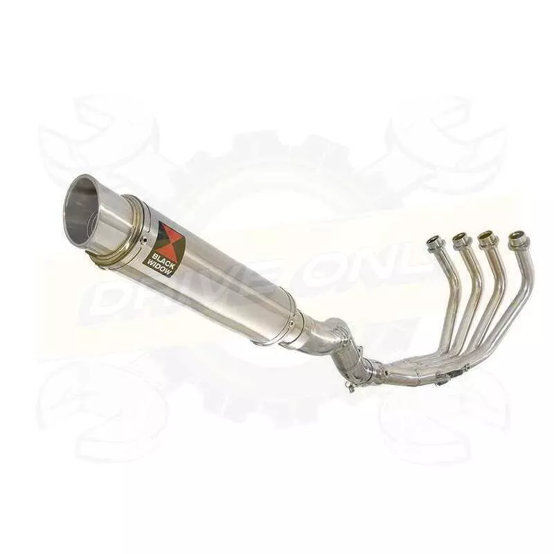 XJ6 Diversion F & N 2009-2015 Passage Haut Décatalyseur Ligne complète & Silencieux Rond GP Style En Inox 350mm