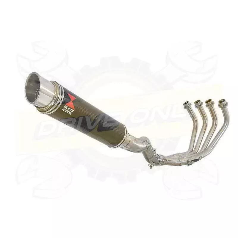 XJ6 Diversion F & N 2009-2015 Passage Haut Décatalyseur Ligne complète & Silencieux GP Rond En Carbone 350mm