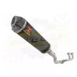 XP 530 TMAX 2012-2016 Ligne complète & Silencieux Ovale Noir En Inox + Canule En Carbone 400mm