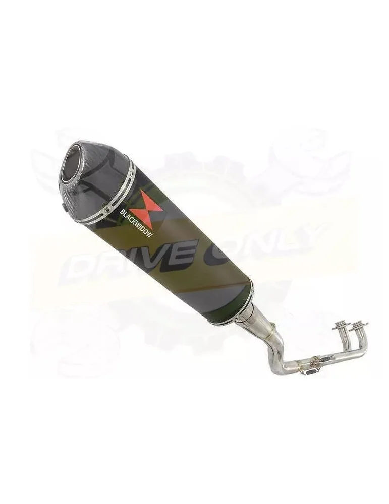 XP 530 TMAX 2012-2016 Ligne complète & Silencieux Ovale Noir En Inox + Canule En Carbone 400mm