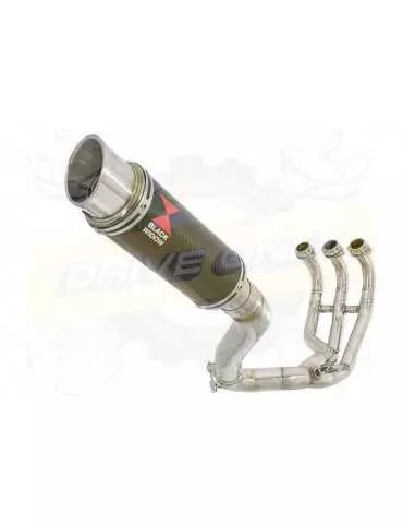 XSR 900 Passage Haut Décatalyseur Ligne complète & Silencieux Rond GP Style en Carbone + Canule en Titane 230mm