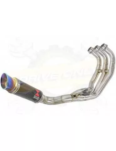 XSR 900 Passage Bas Décatalyseur Ligne complète & Silencieux Rond GP Style en Carbone + Canule en Inox Anodisé 230mm