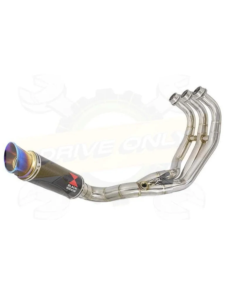 XSR 900 Passage Bas Décatalyseur Ligne complète & Silencieux Rond GP Style en Carbone + Canule en Inox Anodisé 230mm