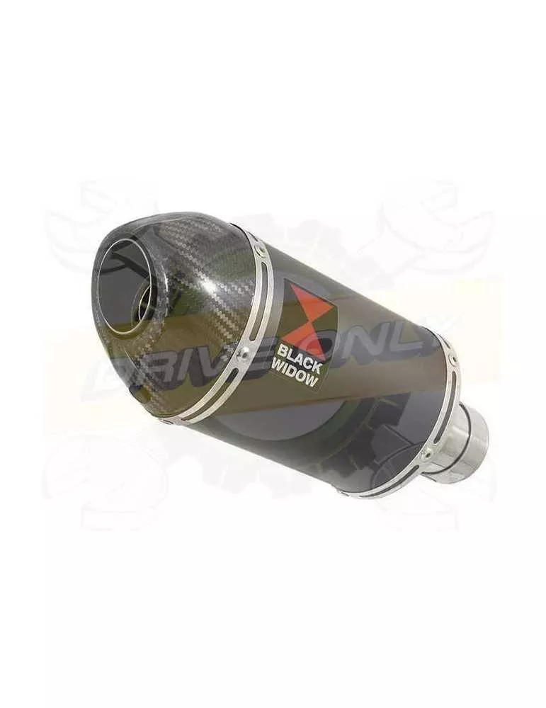 XSR 900 Passage Haut Décatalyseur Ligne complète & Silencieux Ovale Noir en Inox + Canule en Carbone 200mm
