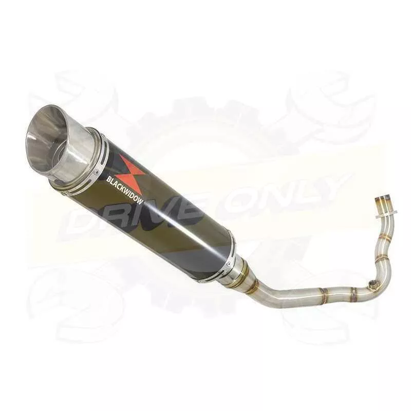 Vespa LX 125 IE (3V) Ligne complète & Silencieux Rond GP Style Noir En Inox 360mm