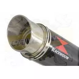 Vespa LX 125 IE (3V) Ligne complète & Silencieux Rond GP Style Noir En Inox 360mm