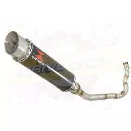 Vespa LX 150 IE (3V) Ligne complète & Silencieux Rond GP Style Noir En Inox 360mm