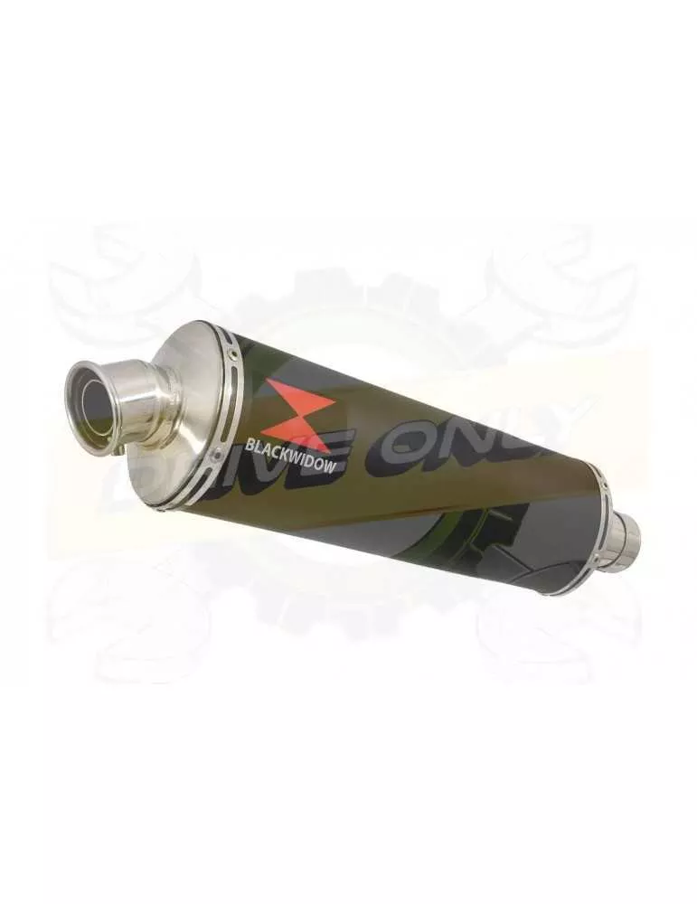 Sym XS 125-K Ligne complète + Silencieux Ovale Noir en Inox 400mm