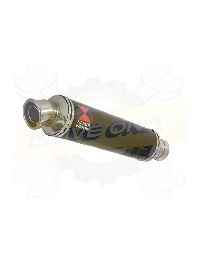 Sym XS 125-K Ligne complète + Silencieux Rond Noir en Inox 350mm