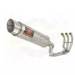 MT-09 Tracer 2013-2021  High Level De-cat Exhaust System with 360mm Round GP Style Stainless Steel Silencer