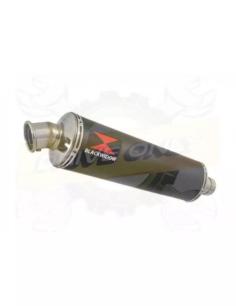 KTM RC 200 2011-2016 Decata Silencieux Kit & Silencieux Rond Noir En Inox 400mm