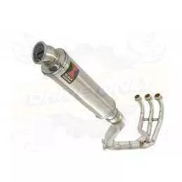 MT-09 Tracer 2013-2021  High Level De-cat Exhaust System with 350mm Round Stainless Steel Silencer