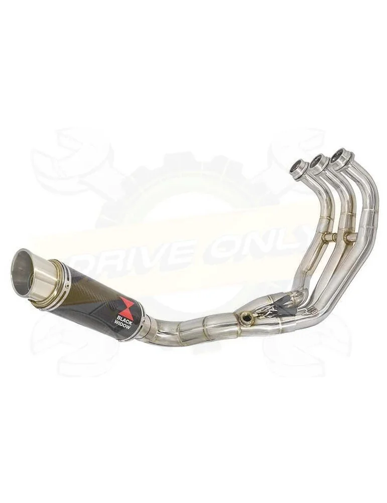 XSR 900 Passage Bas Décatalyseur Ligne complète & Silencieux Rond GP Style en Carbone + Canule en Titane 230mm