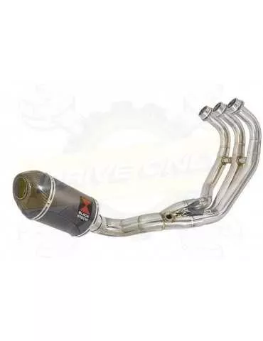 XSR 900 Passage Bas Décatalyseur Ligne complète & Silencieux Ovale Noir en Inox + Canule en Carbone 200mm