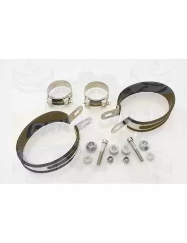 Twin 400mm Oval Stainless Steel Slip On Silencers with Carbon Fibre Tips