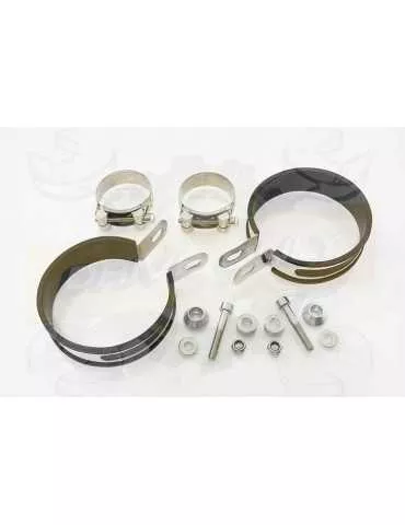 Twin 360mm Round GP Style Stainless Steel Slip On Silencers