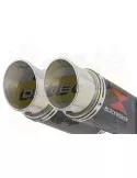 Twin 360mm Round GP Style Carbon Fibre Slip On Silencers