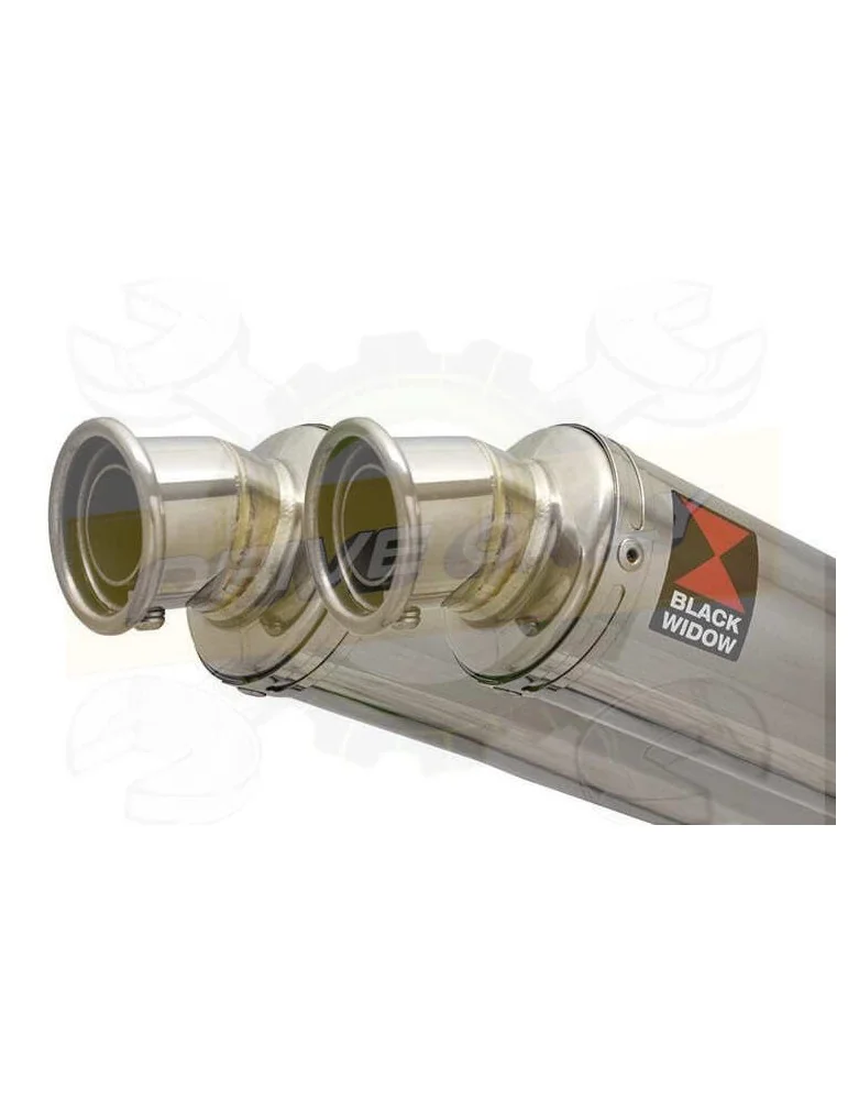 Twin 350mm Round Stainless Steel Slip On Silencers