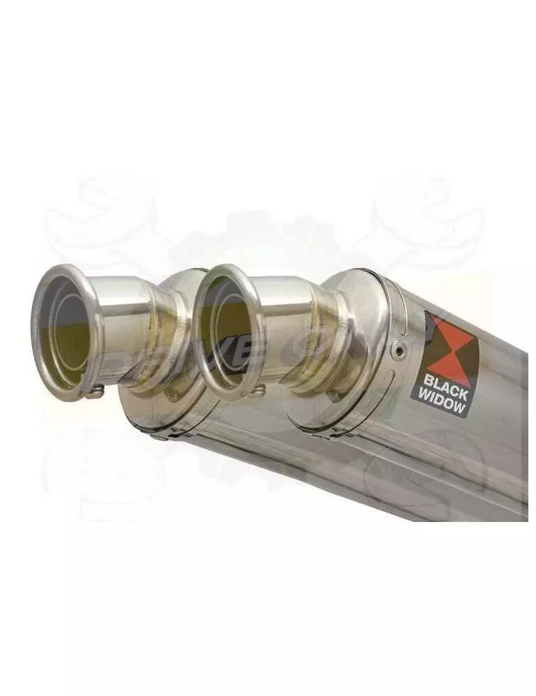 Twin 350mm Round Stainless Steel Slip On Silencers