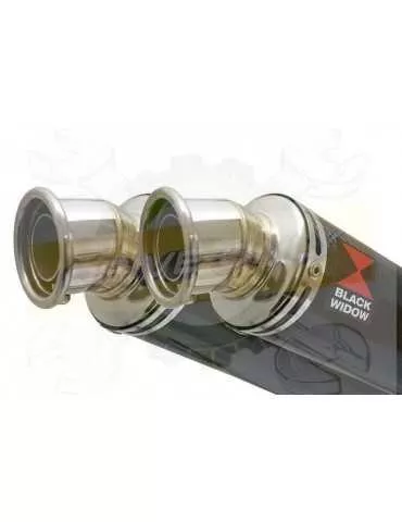 Twin 350mm Round Carbon Fibre Slip On Silencers