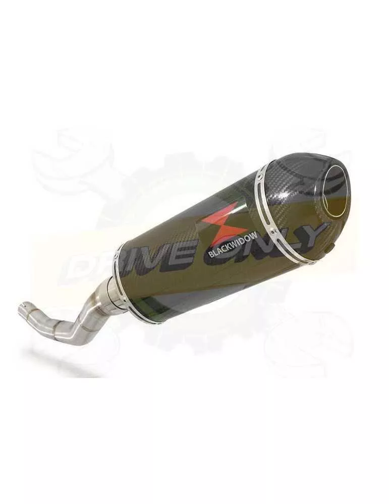 WR 125 R/X 2009/2018 Tube de raccord et Silencieux Ovale En Carbone 300mm