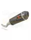 WR 125 R/X 2009/2018 Tube de raccord et Silencieux Ovale Noir En Inox + Canule En Carbone 300mm