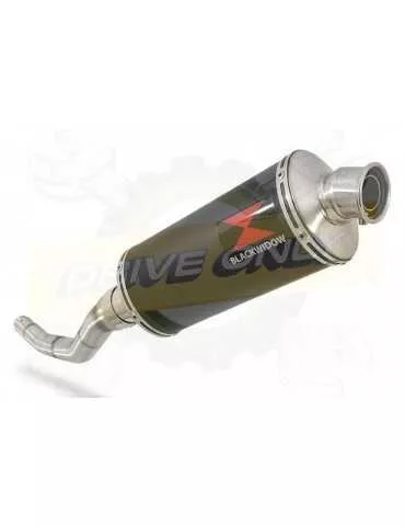 WR 125 R/X 2009/2018 Tube de raccord et Silencieux Ovale Noir En Inox 300mm