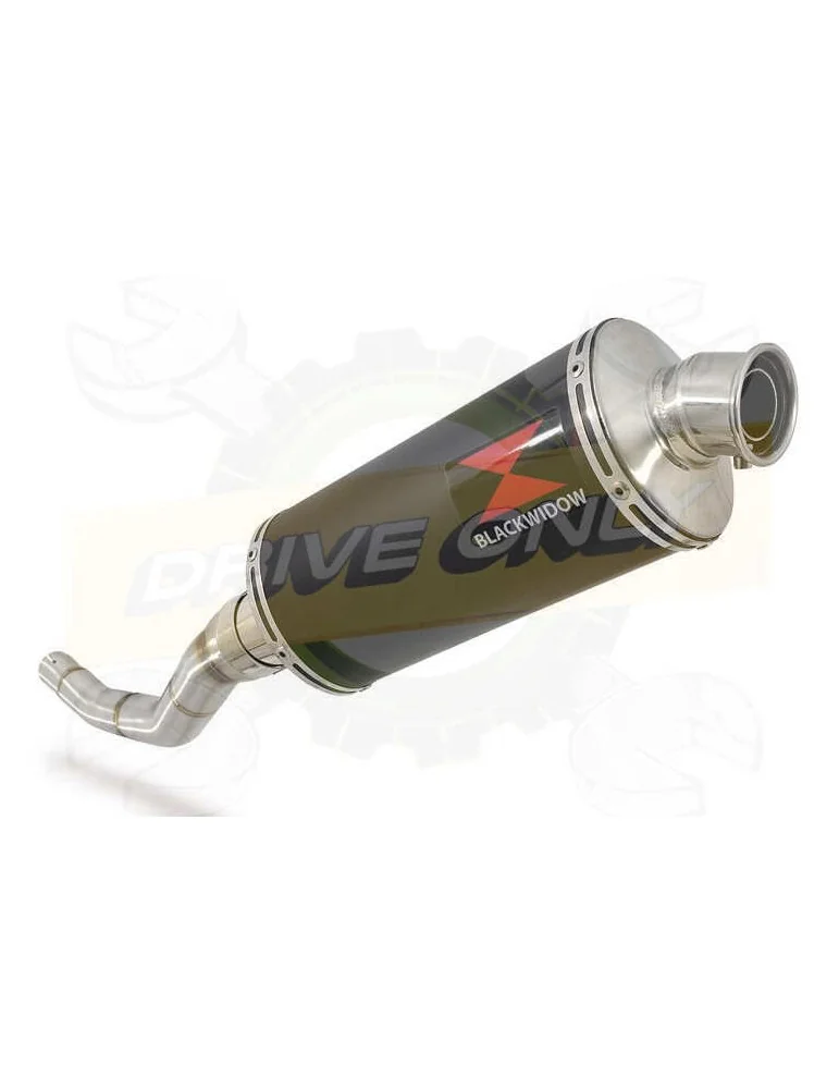 WR 125 R/X 2009/2018 Tube de raccord et Silencieux Ovale Noir En Inox 300mm