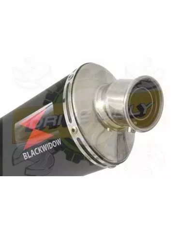 WR 125 R/X 2009/2018 Tube de raccord et Silencieux Ovale Noir En Inox 300mm