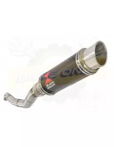 WR 125 R/X 2009/2018 Tube de raccord et Silencieux GP Rond En Carbone + Canule en Titane 230mm