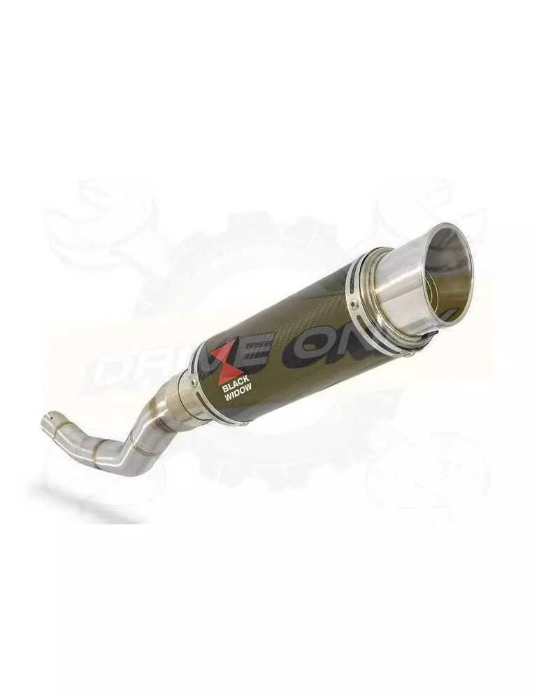 WR 125 R/X 2009/2018 Tube de raccord et Silencieux GP Rond En Carbone 230mm