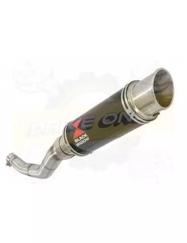 WR 125 R/X 2009/2018 Tube de raccord et Silencieux Rond GP Style Noir En Inox 230mm