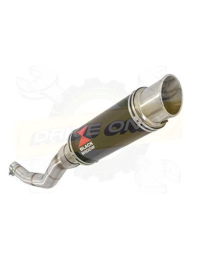 WR 125 R/X 2009/2018 Tube de raccord et Silencieux Rond GP Style Noir En Inox 230mm