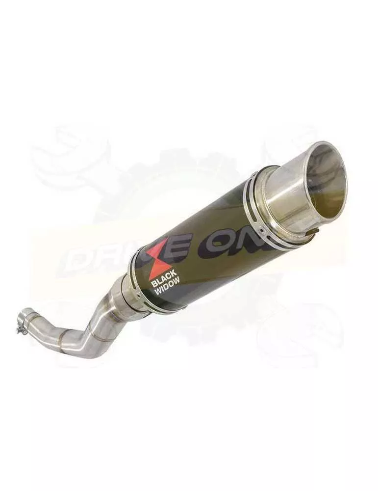 WR 125 R/X 2009/2018 Tube de raccord et Silencieux Rond GP Style Noir En Inox 230mm