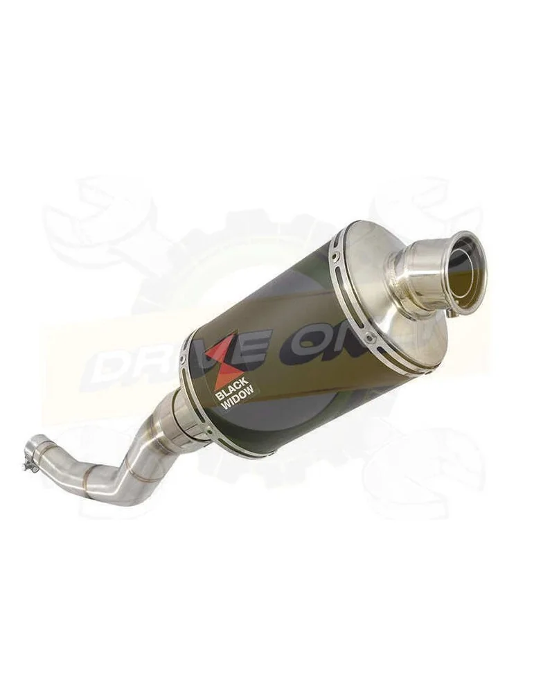WR 125 R/X 2009/2018 Tube de raccord et Silencieux Ovale Style Noir En Inox 230mm