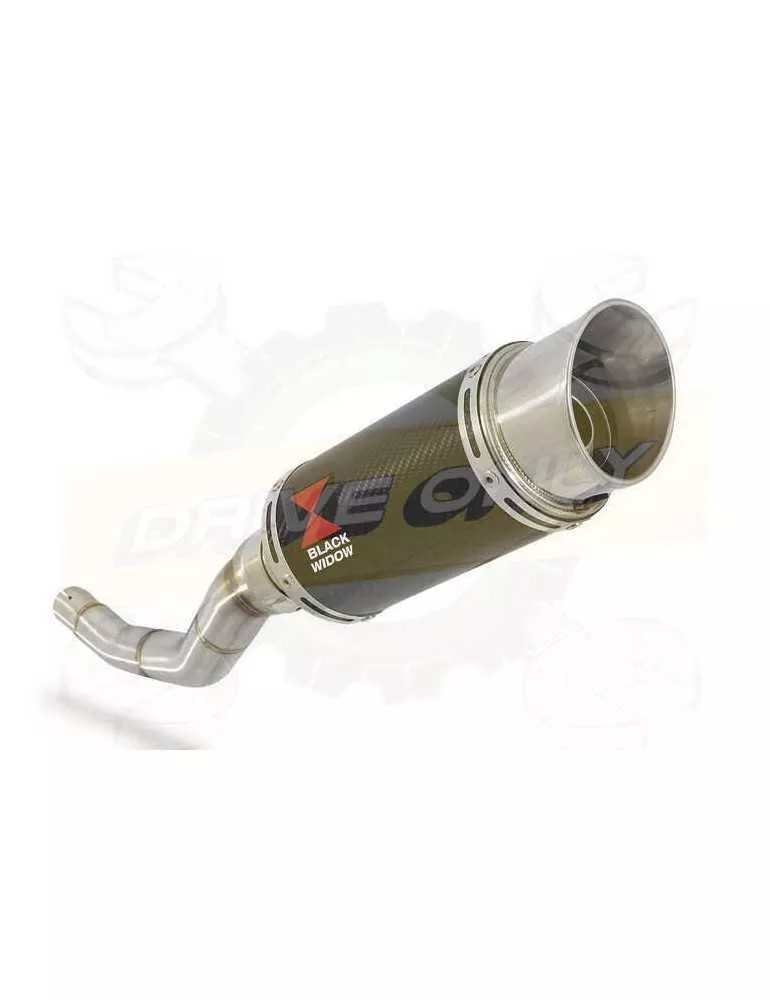 WR 125 R/X 2009/2018 Tube de raccord et Silencieux Rond En Carbone 200mm
