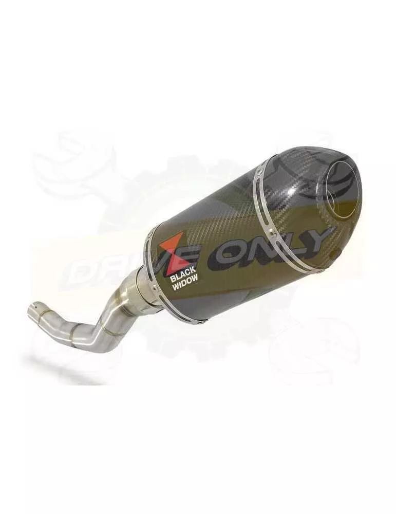 WR 125 R/X 2009/2018 Tube de raccord et Silencieux Ovale En Carbone 200mm