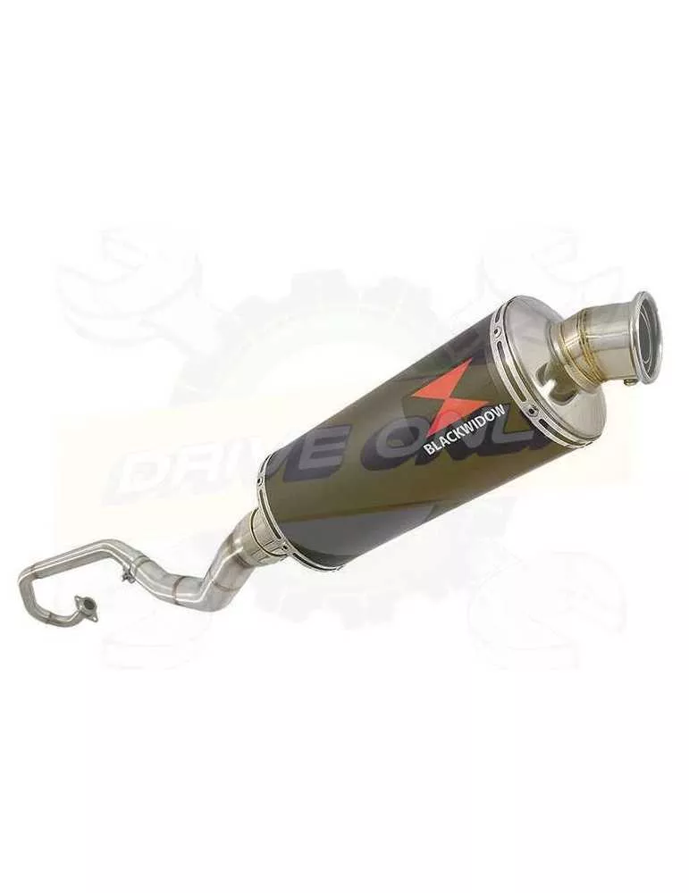 WR 125 R/X 2009/2018 Décatalyseur Ligne complète & Silencieux Rond Noir En Inox 300mm