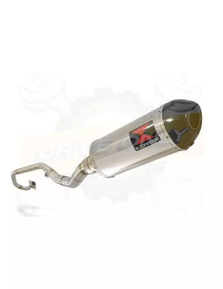 WR 125 R/X 2009/2018 Décatalyseur Ligne complète & Silencieux Ovale En Inox + Canule en Carbone 300mm