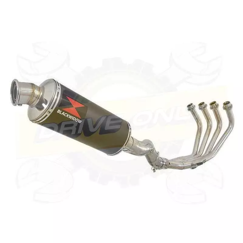 XJ6 Diversion F & N 2009-2015 Passage Haut Décatalyseur Ligne complète & Silencieux Rond Noir En Inox 300mm