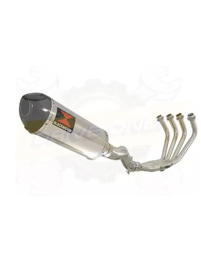 XJ6 Diversion F & N 2009-2015 Passage Haut Décatalyseur Ligne complète & Silencieux Ovale En Inox + Canule En Carbone 300mm