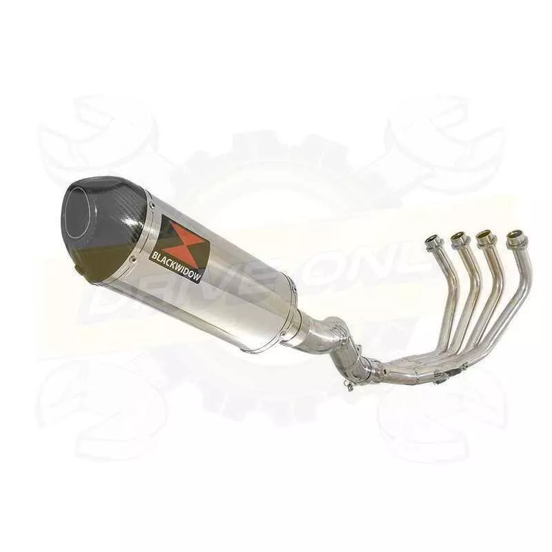 XJ6 Diversion F & N 2009-2015 Passage Haut Décatalyseur Ligne complète & Silencieux Ovale En Inox + Canule En Carbone 300mm