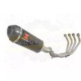 XJ6 Diversion F & N 2009-2015 Passage Haut Décatalyseur Ligne complète & Silencieux Ovale En Carbone + Canule En Carbone 300mm