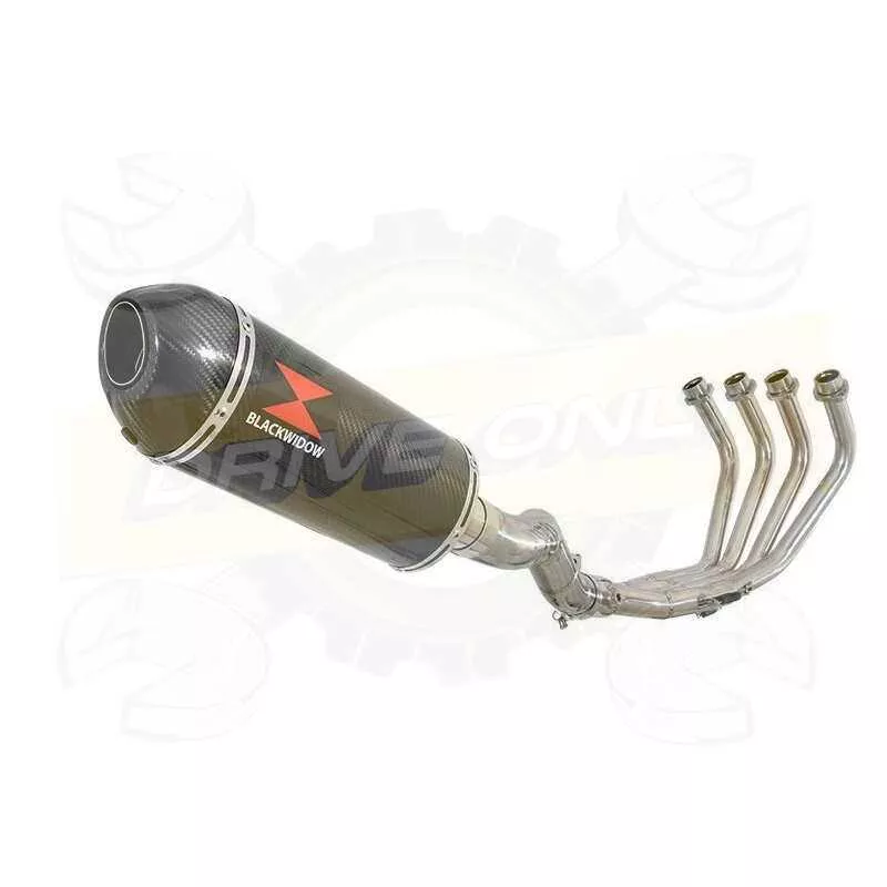 XJ6 Diversion F & N 2009-2015 Passage Haut Décatalyseur Ligne complète & Silencieux Ovale En Carbone + Canule En Carbone 300mm