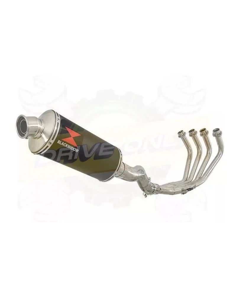 XJ6 Diversion F & N 2009-2015 Passage Haut Décatalyseur Ligne complète & Silencieux Ovale Noir En Inox 300mm