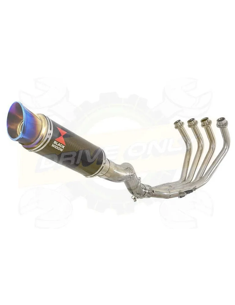 XJ6 Diversion F & N 2009-2015 Passage Haut Décatalyseur Ligne complète & Silencieux GP Rond En Carbone + Canule en Inox Anodisé 