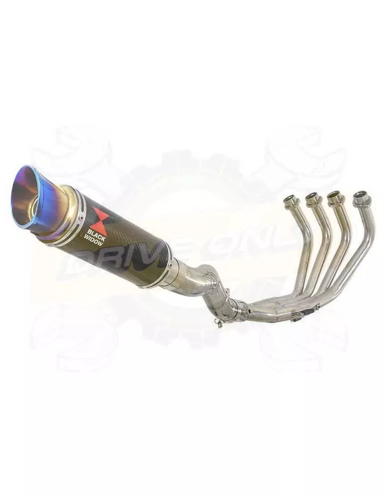 XJ6 Diversion F & N 2009-2015 Passage Haut Décatalyseur Ligne complète & Silencieux GP Rond En Carbone + Canule en Inox Anodisé 