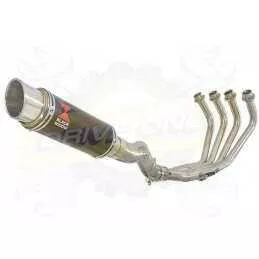 XJ6 Diversion F & N 2009-2015 Passage Haut Décatalyseur Ligne complète & Silencieux GP Rond En Carbone 230mm